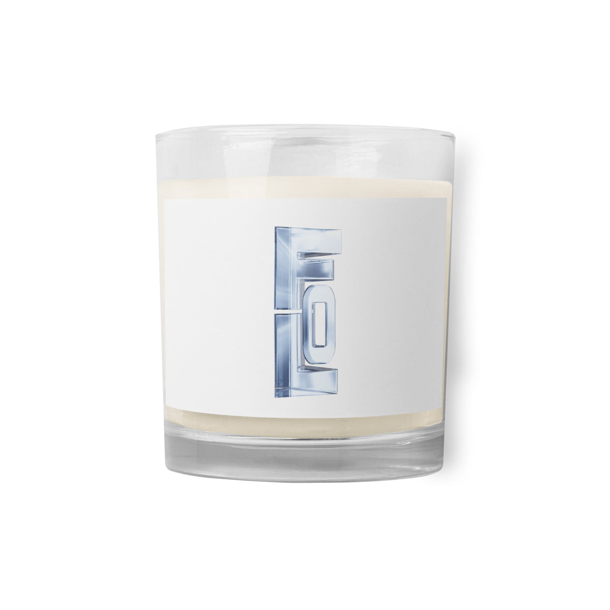 Glass jar soy wax candle